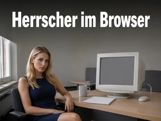 Schreibtisch im Rechenzentrum mit Roehrenmonitor und Notizblock