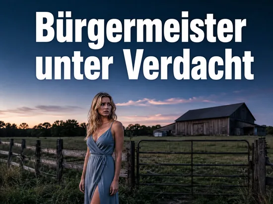 Frau an einer leeren Weidekoppel in der Daemmerung: Buergermeister unter Missbrauchsverdacht