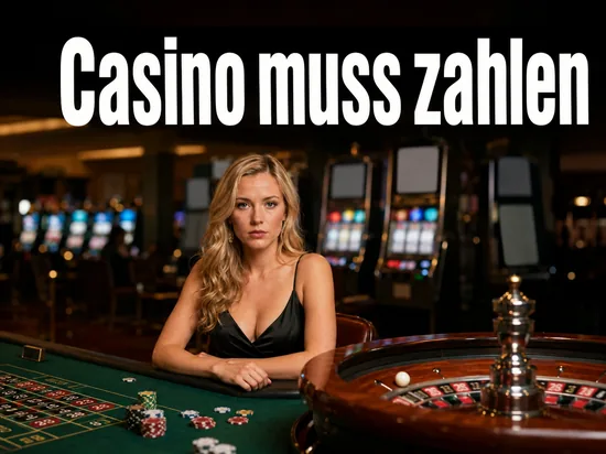 Roulettetisch in einem Spielcasino mit Chips und Roulettekessel