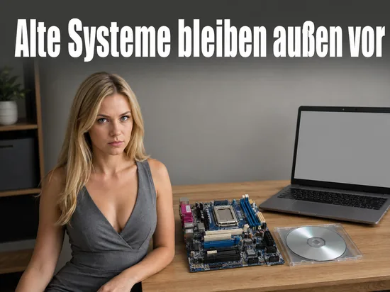 Frau am Schreibtisch mit Mainboard, Treiber-CD und Laptop
