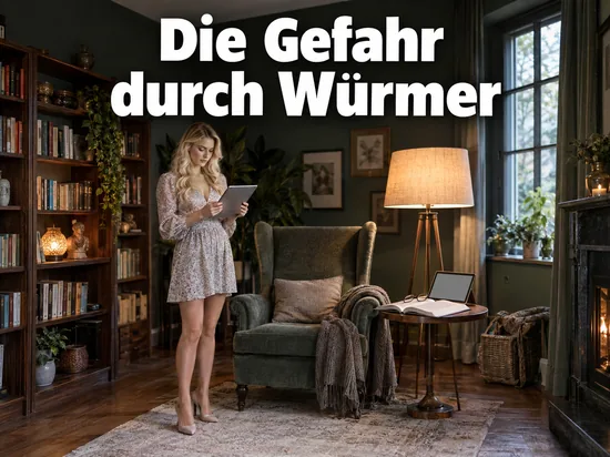Frau liest in einer gemütlichen Leseecke konzentriert auf einem Tablet