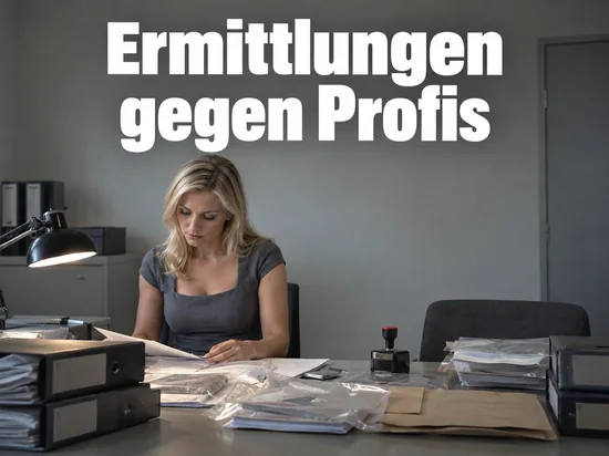 Frau sichtet Akten und Asservate an einem Tisch im Ermittlungsraum