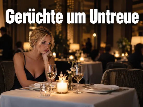 Frau sitzt allein an einem gedeckten Restauranttisch für zwei