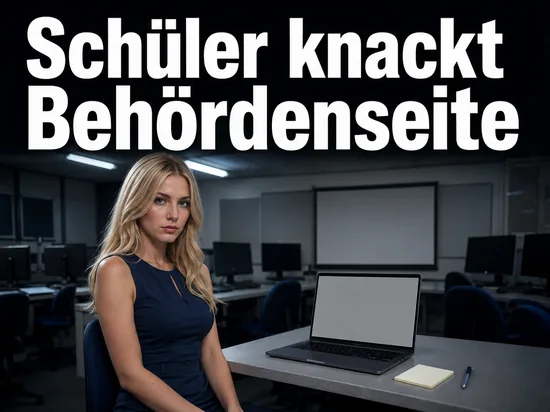 Schülerin am Laptop in einem Computerraum der Schule