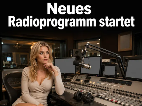 Radiostudio mit Mikrofon und Mischpult als Symbol fuer den Programmstart eines Internetradios