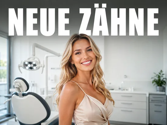 Blonde Frau mit strahlend gesunden Zaehnen, Symbolbild neuer Zahnwuchs aus Stammzellen