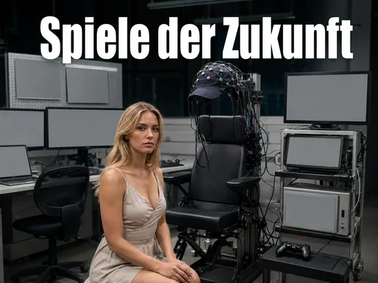Forschungslabor mit Messsensoren, Geraeten und Gamepad