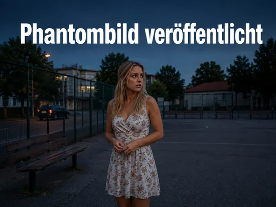 Frau auf einem leeren Schulhof in der Daemmerung: Phantombild im Fall Levke veroeffentlicht