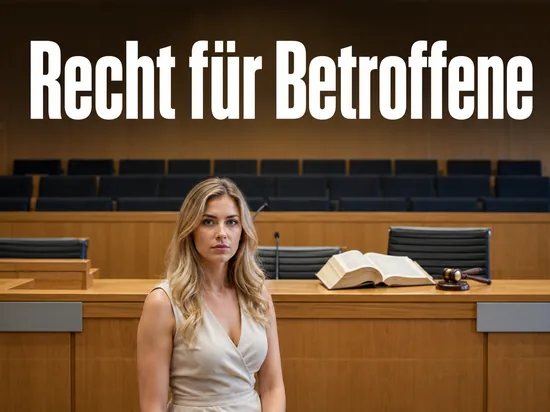 Sitzungssaal eines Sozialgerichts mit Gesetzbuch und Richterhammer