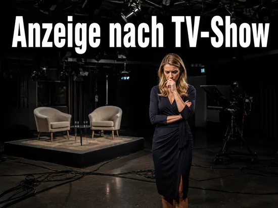 Frau in einem leeren Fernsehstudio: Anzeige nach Auftritt in einer TV-Show