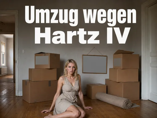 Frau sitzt in einer leeren Wohnung zwischen Umzugskartons
