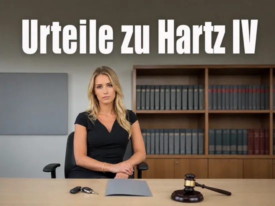 Beratungsraum eines Sozialgerichts mit Autoschluessel, Aktendeckel und Richterhammer